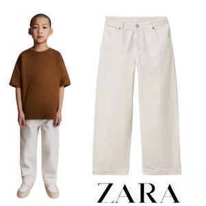 ZARA Kids | Ecru | WIDE FIT JEANS TRUE NEUTRALS